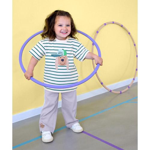 Kinder Hose- Bio Baumwolle, Katze Flieder 86/92