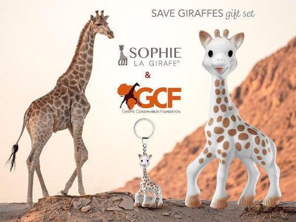 SOPHIE LA GIRAFE Sonderedition "Schützt die Giraffen" inkl. Schlüsselanhänger
