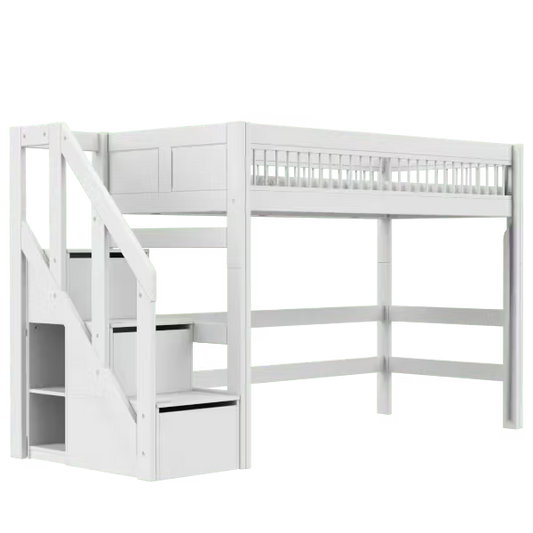 Mittelhochbett mit Treppe - Breeze
