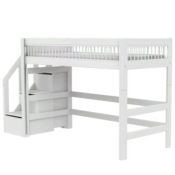 Mittelhochbett mit Treppe - Breeze