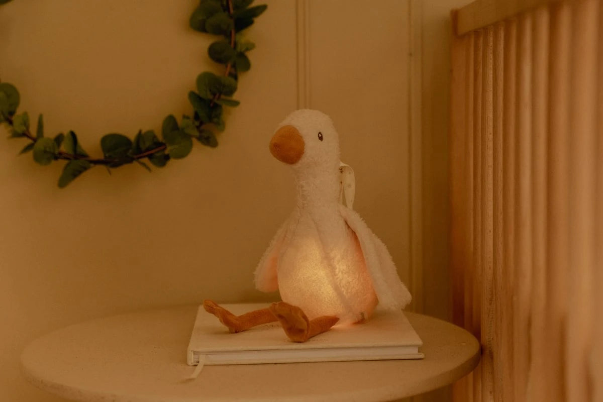 Kuschel Gans mit Nachtlicht - Licht & Sound