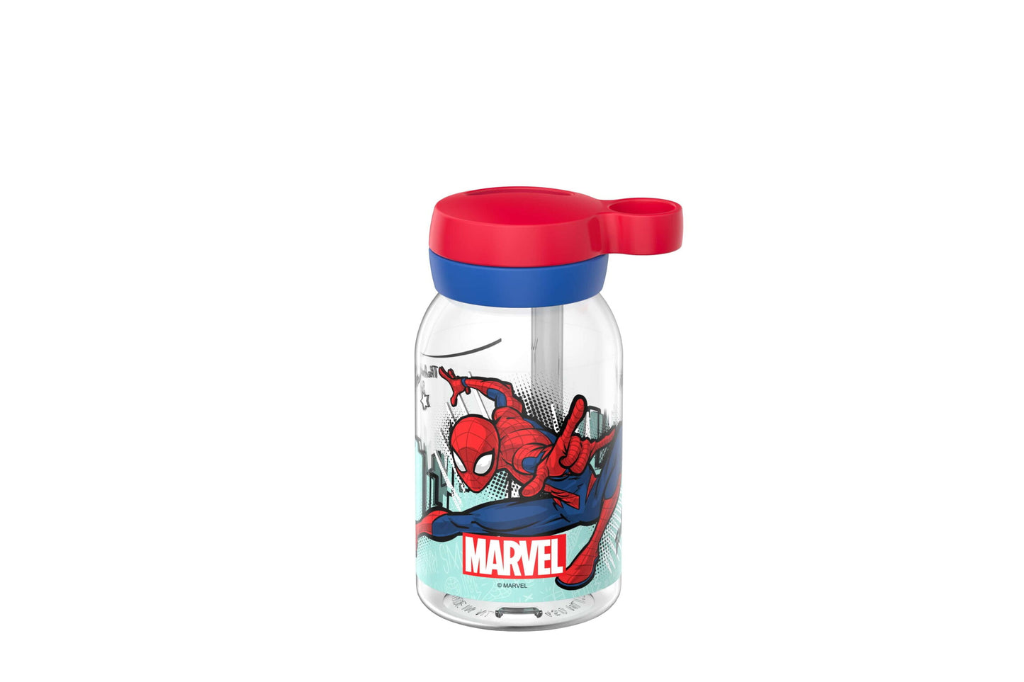 Campus Trinkflasche mit Trinkhalm 450 ml - Spiderman