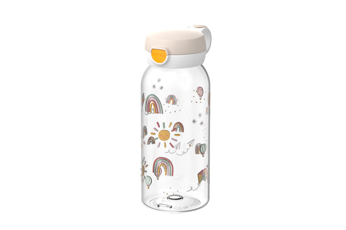 Trinkflasche mit Klappdeckel campus 600 ml sunshine & rainbow