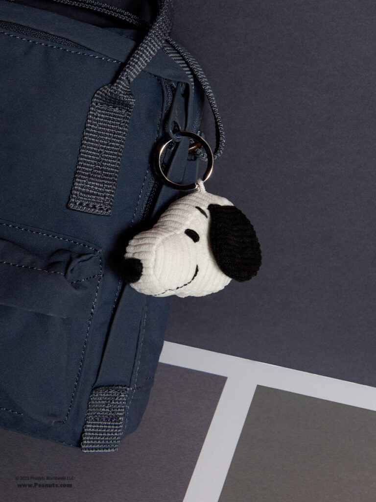 Snoopy Head Corduroy Cream keychain