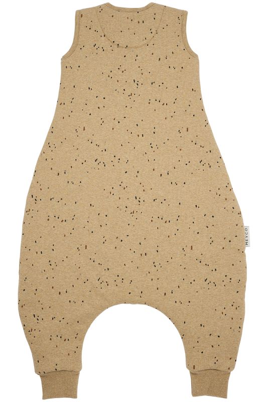 Meyco Jumper Schlafsack mit Füßen Rib Spot Toffee