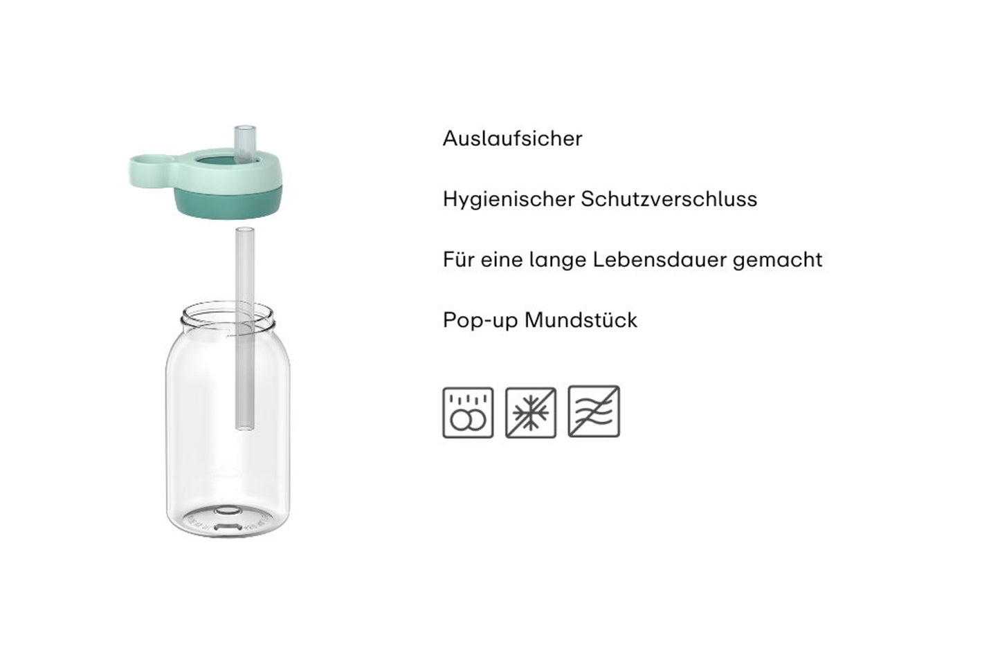 Campus Trinkflasche mit Trinkhalm 450 ml - Spiderman