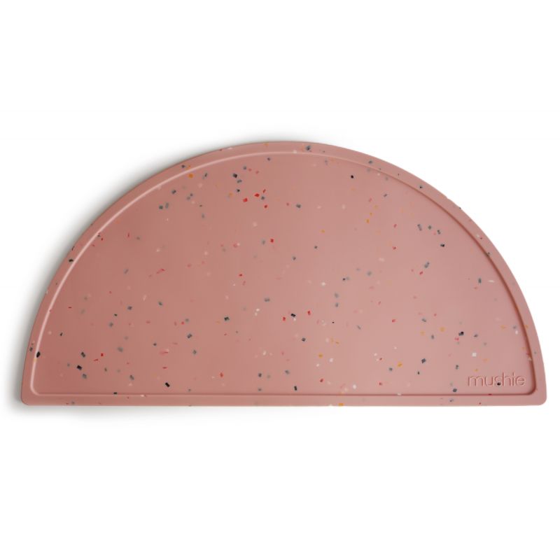 Mushie Silicone Mat Powder Pink Confetti - Bartels Kinderwelt GmbH & Co. KG