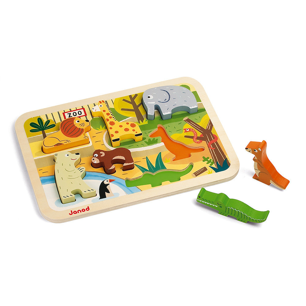 Chunky Puzzle Zoo 7 Teile aus Holz - Bartels Kinderwelt GmbH & Co. KG